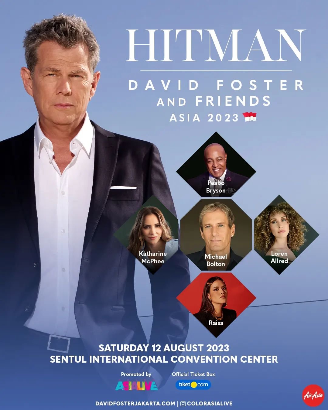 David Foster & Friends HITMAN Asia Tour 2023 What's New Indonesia